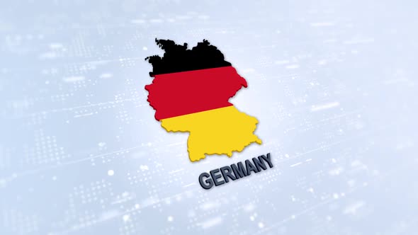 Animated Map of Germany with Flag and Text Reveal, Backgrounds Motion ...