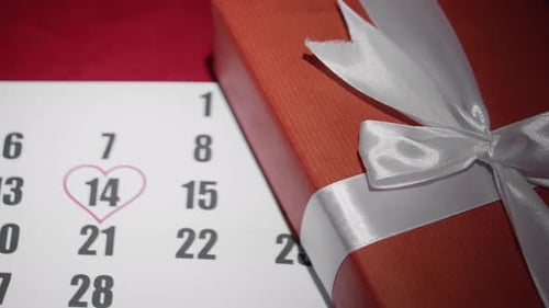 Gift Box with Calendar Marking Special Day