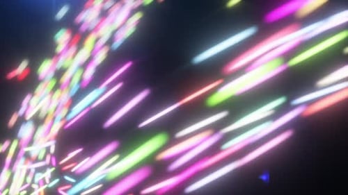 the background of neon lights . Neon rays move along a trajectory at high speed. loop