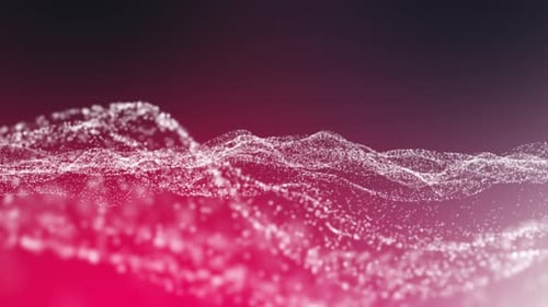 Digital abstract dynamic background of glowing gray magical waves on dark background