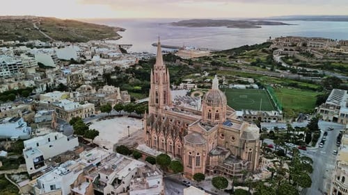 Exploring the stunning aerial view of Malta during golden hour