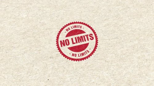 Goldener Gummistempel „No Limits“