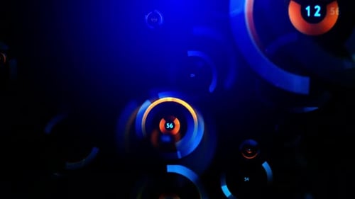 Blue Digital Technology Background Loop