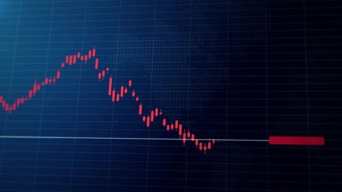 Gráfico de velas 3D de criptomonedas en línea