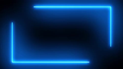 3D-abstrakter futuristischer Neon-Rahmen mit ultravioletten leuchtenden Linien