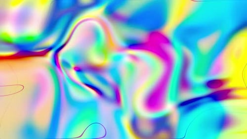 Vibrant Fluid Abstract Motion Background with Iridescent Gradient Colors