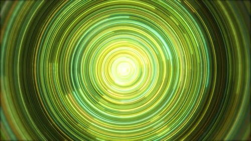 Glowing Green Neon Circle Motion Background, Light Circle Motion, Abstract High Tech Glowing Circle
