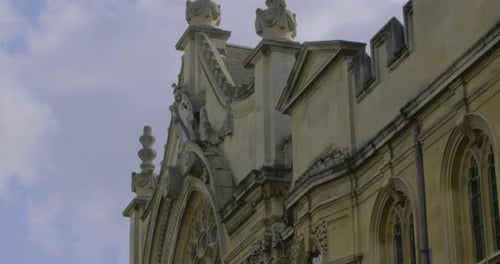 View of Brasenose Chapel in Oxford. Historical Facade. Famous University of Oxford.