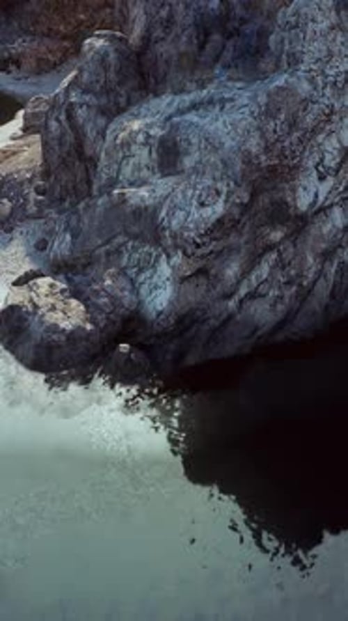 Aerial View of the Ocean and Cliffs in Portugal
