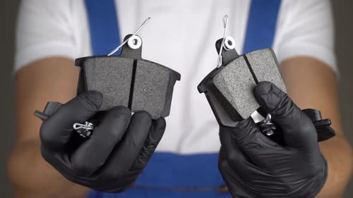 Two Brake Pads Being Displayed