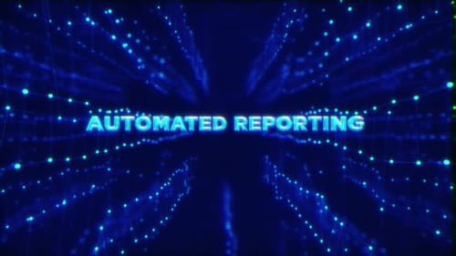 Futuristic Digital Grid Network Text Reveal Opener