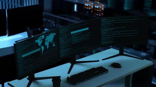 Codage sur plusieurs écrans d'ordinateur au bureau