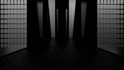 Black And White Cyberpunk Solar Panel Road Background Vj Loop In HD