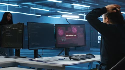 Un programmeur du hub de serveurs demande de l'aide lors d'une attaque de piratage