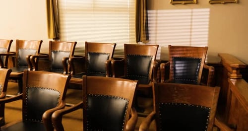 Jury Chairs in the jury box