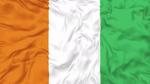 Ivory Coast Flag Waving Loop