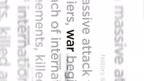 Headline titles media with war seamless loop vertical