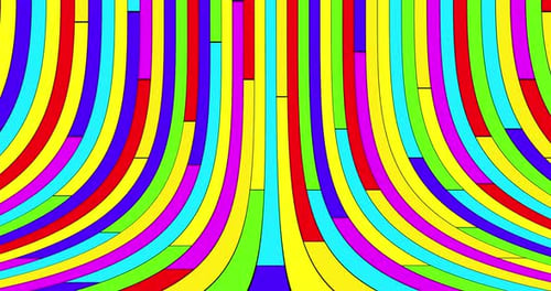 Curved Multicolored Lines