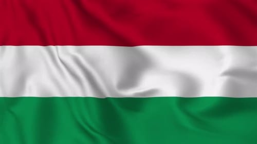 Realistic Waving Hungary Flag Seamless Loop Animation