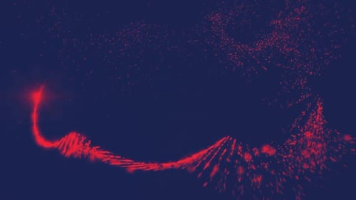 Red Sparkling Particles Circling Animation