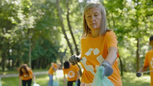 Volunteers Cleaning Up Litter in the Park