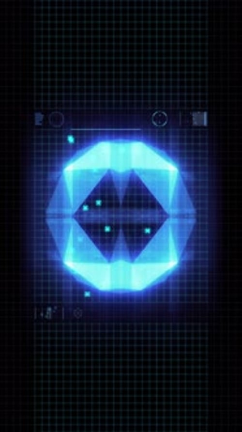 Polygon Sphere Object Portrait Hologram Screen