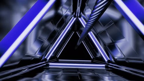 Triangular 3d Tunnel with Metal Walls