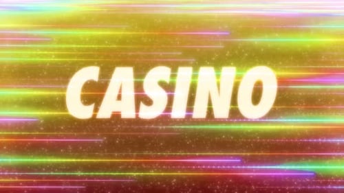 Casino Word With Colourful Background V2