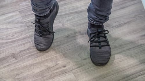 Shoes and Jeans, Person Shifting Weight