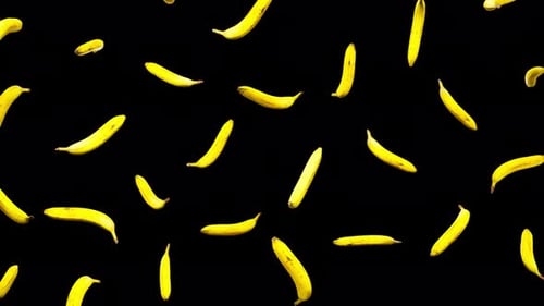 Nahtlos schwebende Bananen auf Alpha