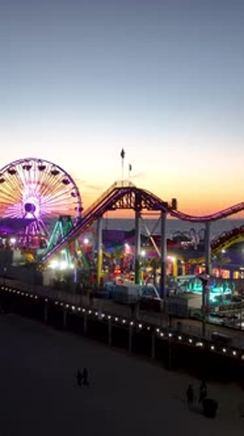 Santa Monica Pier At Los Angeles In California United States.