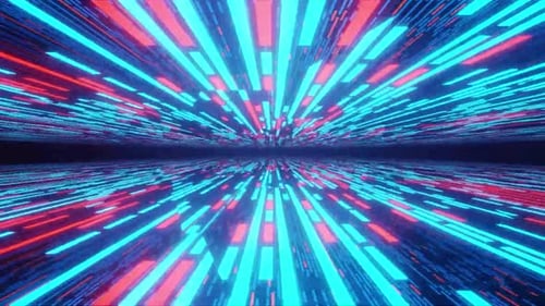 Digital Cyberspace Tunnel Loop Animation