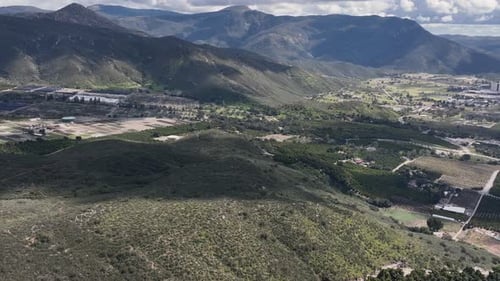 Mountain Range Aerial 4k