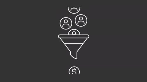 Animated Business Funnel with User Conversion Process