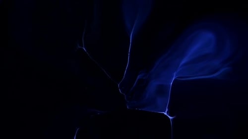 Abstract Flowing Blue Patterns on Dark Background