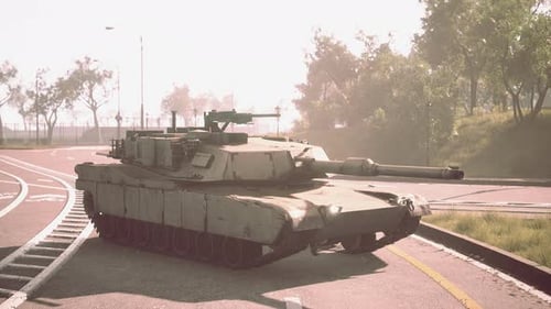 Armored Tank in Big City