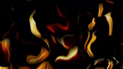Flowing Abstract Orange Liquid Fire Background