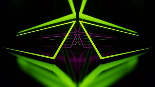 Pink And Green Neon Shapes Area Background Vj Loop In 4K