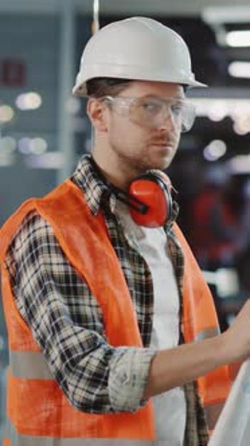 Video Shows a Construction Workers Safe Diligent Daily Tasks