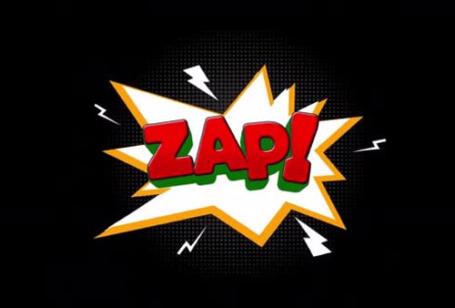 Comic Book ZAP! Text Burst Animated Title