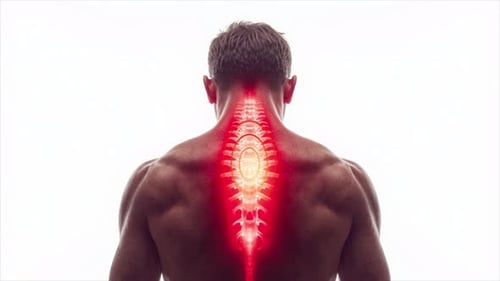 3D Animated Human back bone Pain Highlight