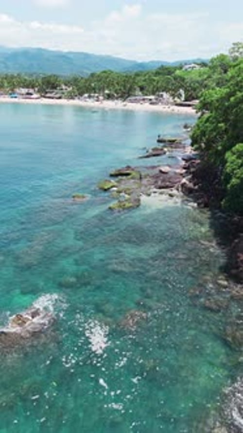 Beach With Clear, Calm Waters In The Small Paradise Town Of Los Marcos, Riviera Nayarit, Mexico