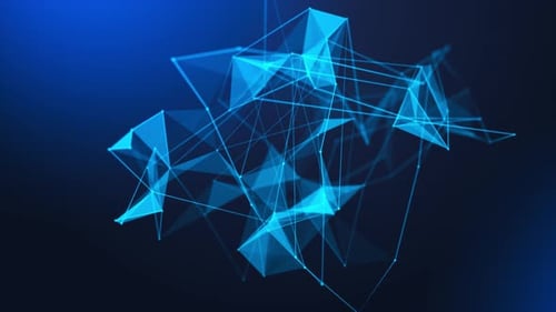 Blue Plexus Triangle Background Seamlessly Loop V3