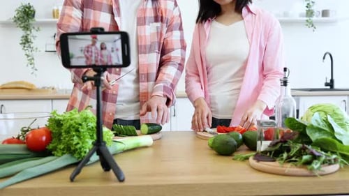 Cooking Vlog Filming in Kitchen