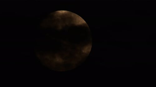 Dramatic Moon and Clouds at Night