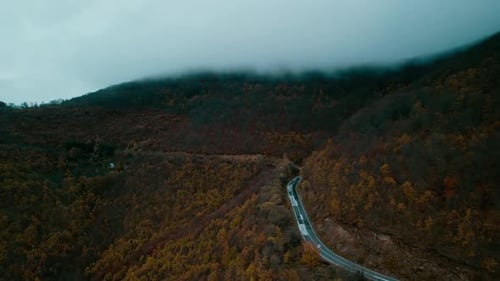 Mountain Horizon With Dramatic Weather Hd