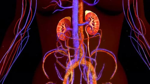 3D Animation of Human Urinary System and Blood Flow