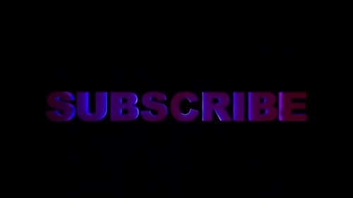 3D Subscribe Text Call to Action Kinetic Typography Animation