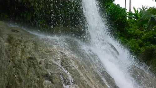 Waterfall in a Tropical Forest