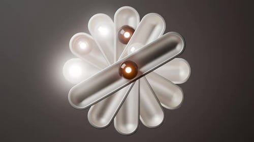 Animação de esferas satisfatórias em loop 3D